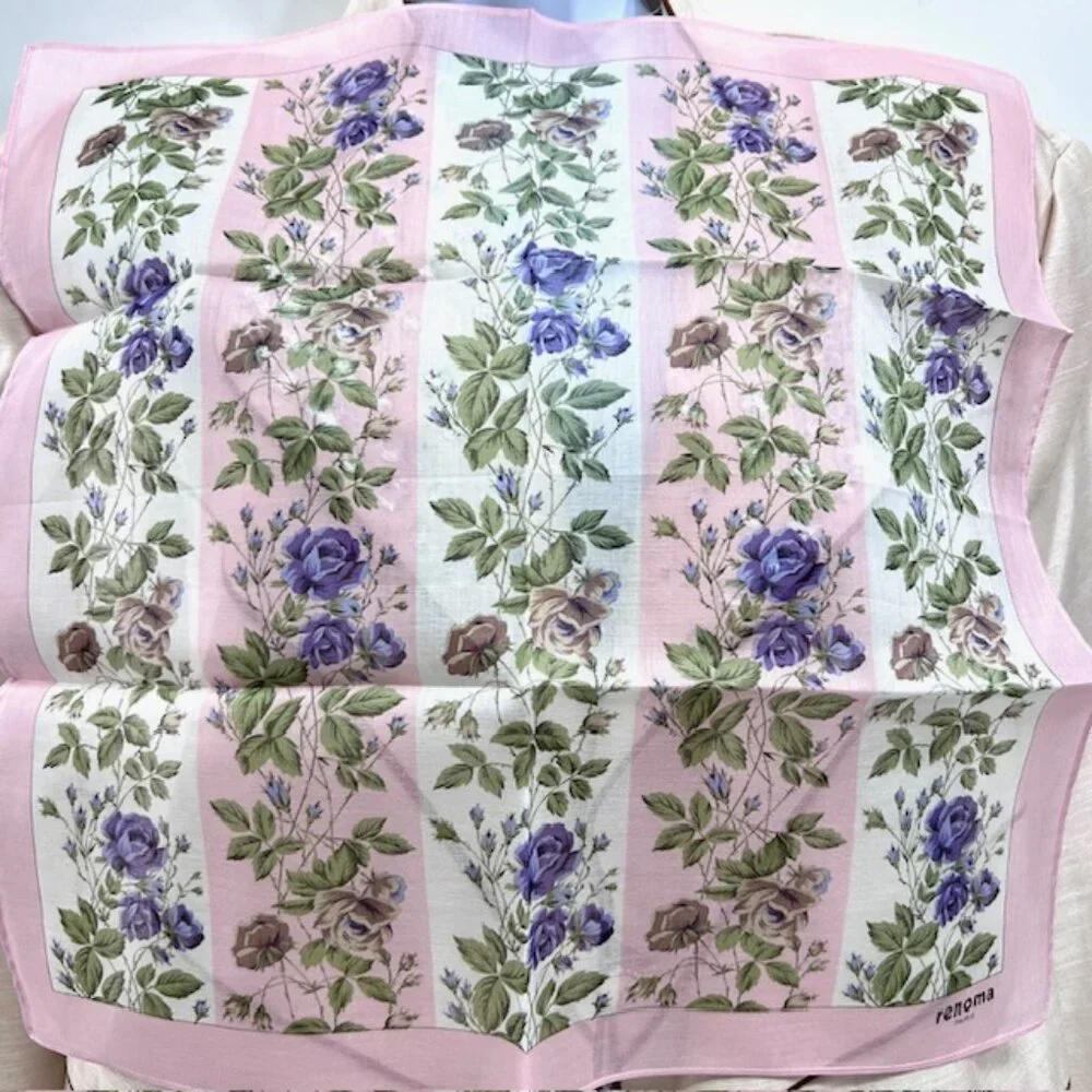 New Set of 2 RENOMA Paris Handkerchief , coton 17